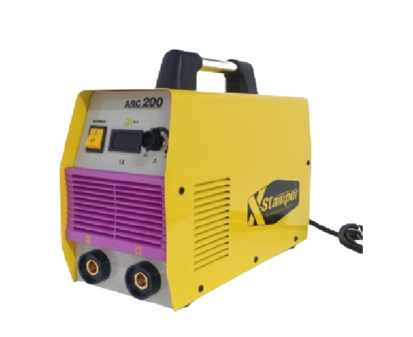 Stamper Inverter Welding Machine Arc-200 Amps. With All Accessories (Yellow)