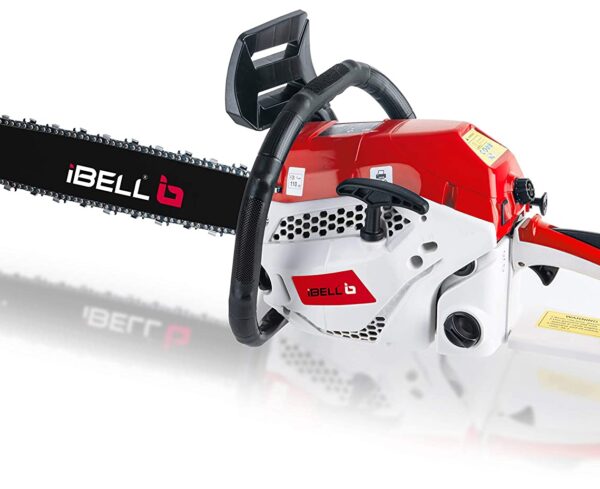 iBELL 2058CS, 18" 58CC Powerful 2 Stroke Handed Petrol Chain Saw, Woodcutting Saw for Farm, Garden and Ranch with Tool Kit - 6 Months Warranty