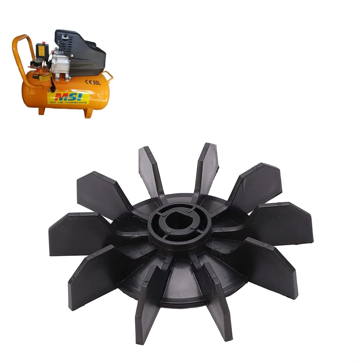 Samnantools Fan Blade, 14mm Shaft Low Noise Mechanical Equipment Ultra-Quiet Air Compressor Accessories Small Air Compressor Fan Blade for Air Compressor Fan Motor - Image 1