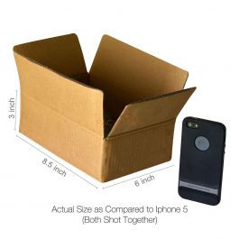 8.5L X 6B X 3H Inches Corrugated Brown Box (5 Ply Single Wall)