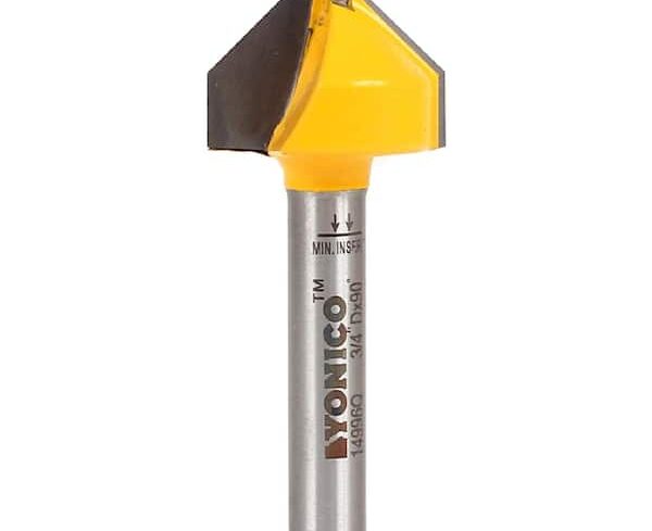 V Groove 90 Degree 1/4 in. Shank Carbide Tipped Router Bit