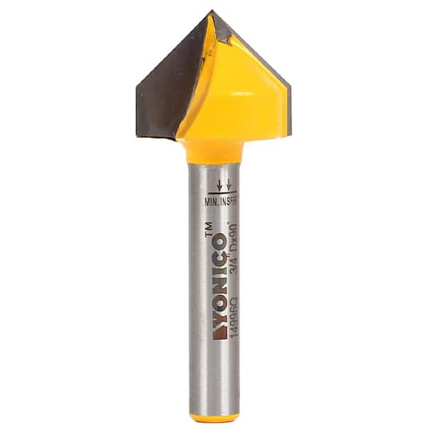 V Groove 90 Degree 1/4 in. Shank Carbide Tipped Router Bit V Groove 90 Degree 1/4 in. Shank Carbide Tipped Router Bit - Image 1