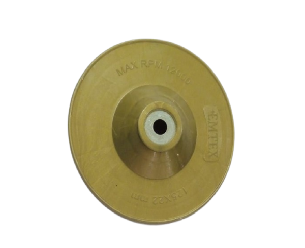 Emtex pvc backing pad 5” (gold)|Ideal for sanding and polishing various materials including wood, metal, and plastic(Pack of 10 pc)