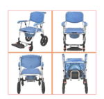 Samnantools Multipurpose Wheelchair, 3-in-1 Commode Chair, Shower Chair, Medical Rolling Bathroom Transport Chair for Elderly and Seniors, Standard Folding with Footrest - Image 6