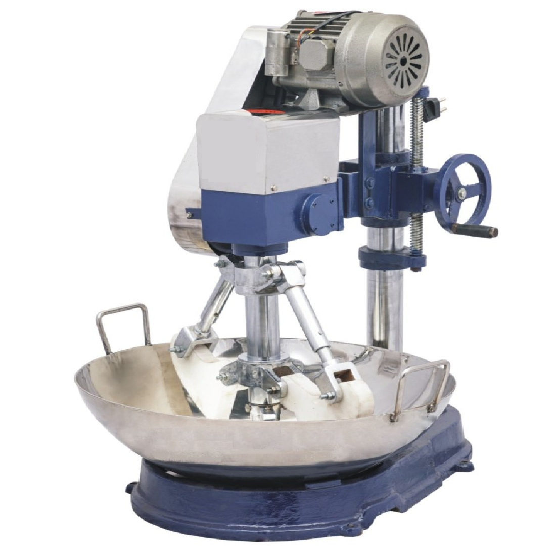 254 High-Quality 28-Inch Stainless Steel Kaju Musti Machine Kadai with Burner - Image 1