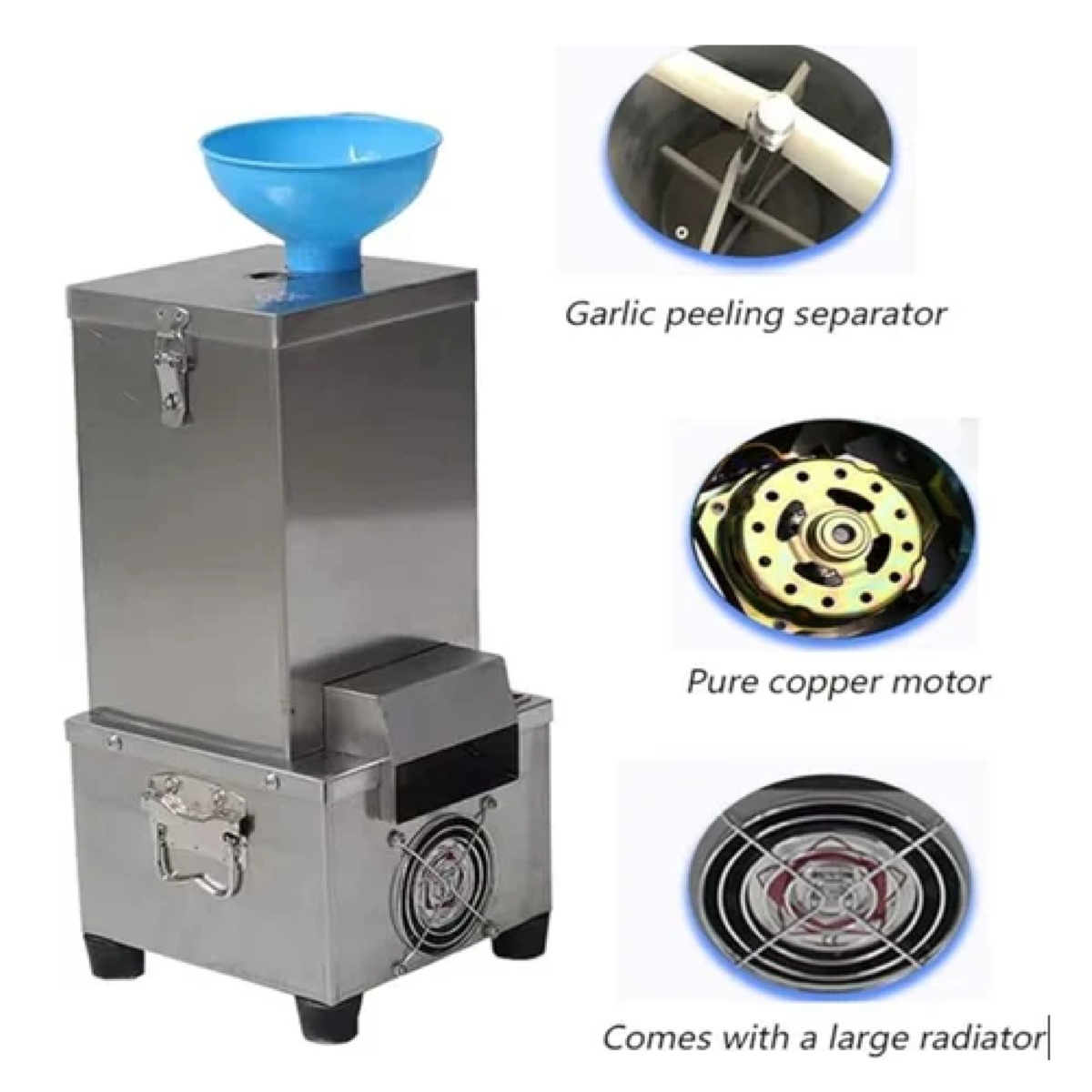High-Capacity Commercial Garlic Peeler Machine: 10-20 kg/hr Efficiency - Image 2