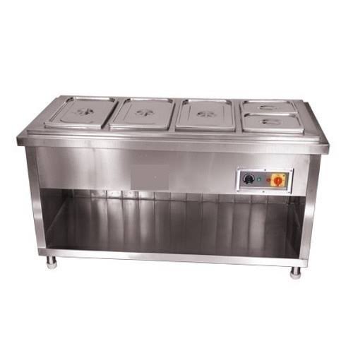 4-bowl-bain-marie-electric-8-9-kg S. S. Bain Marie 4 Bowl with Stand: Efficient and Stylish Food Warmer for Commercial Kitchens - Image 1