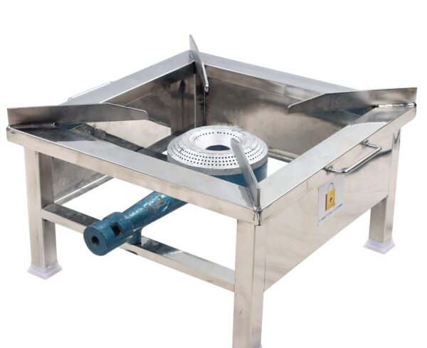 High-Quality 15*15 Stainless Steel Gas Bhatti/Chula - Commercial Stove Square Type