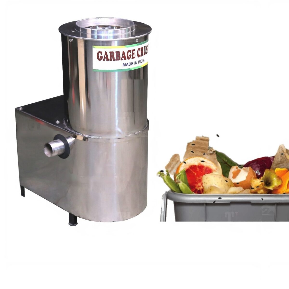 Efficient 1 HP Garbage Crusher Machine for Quick Waste Disposal - Image 1