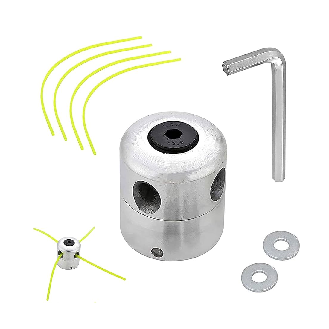 2547 Aluminium Trimmer Head Tap N Go 4 Way Hex Type for Brush Cutter Grass Cutter - Image 1