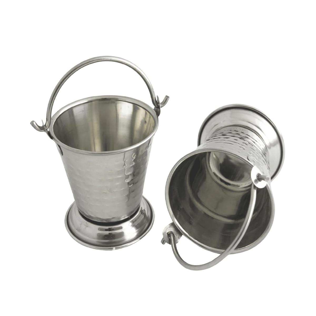 Steel Bucket for Serving Dishes (Food) - Serveware, Tableware for Home Hotel & Restaurants Set of 2 - Image 1