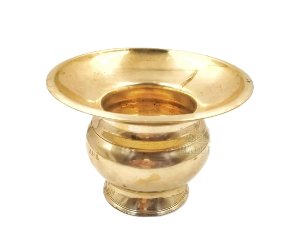 Ugaldan/Peetal Peekdan/Thukdan Antique Hand Art Betel Nut Spitting Bowl Brass Spittoon