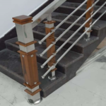 Samnantools 3 Feet Stainless Steel Wooden Master Pillar with Panel Design, Durable Silver Finish for Balcony Railing, Home, Hotel, and Shop Decor - Modern and Weather-Resistant Decorative Post for Indoor and Outdoor Use - Image 2