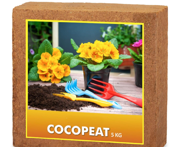 GreenEarth Cocopeat for Plants (5kg) | Expands Upto 75 litres of Powder | Garden Soil | Organic Bricks for Plants
