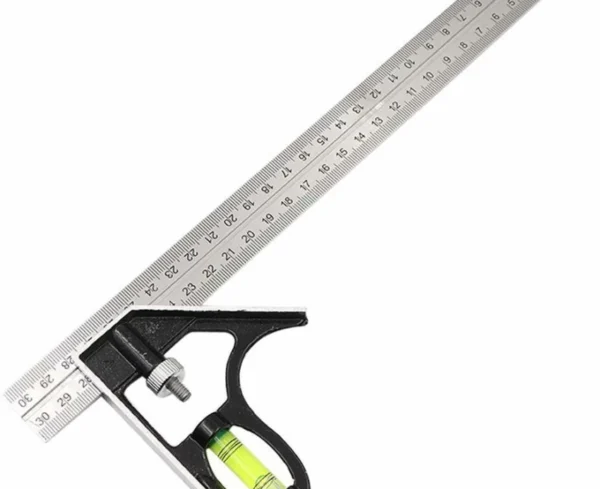 Stainless Steel 300mm Adjustable Engineers Combination Square Rule Right Angle Ruler Tool