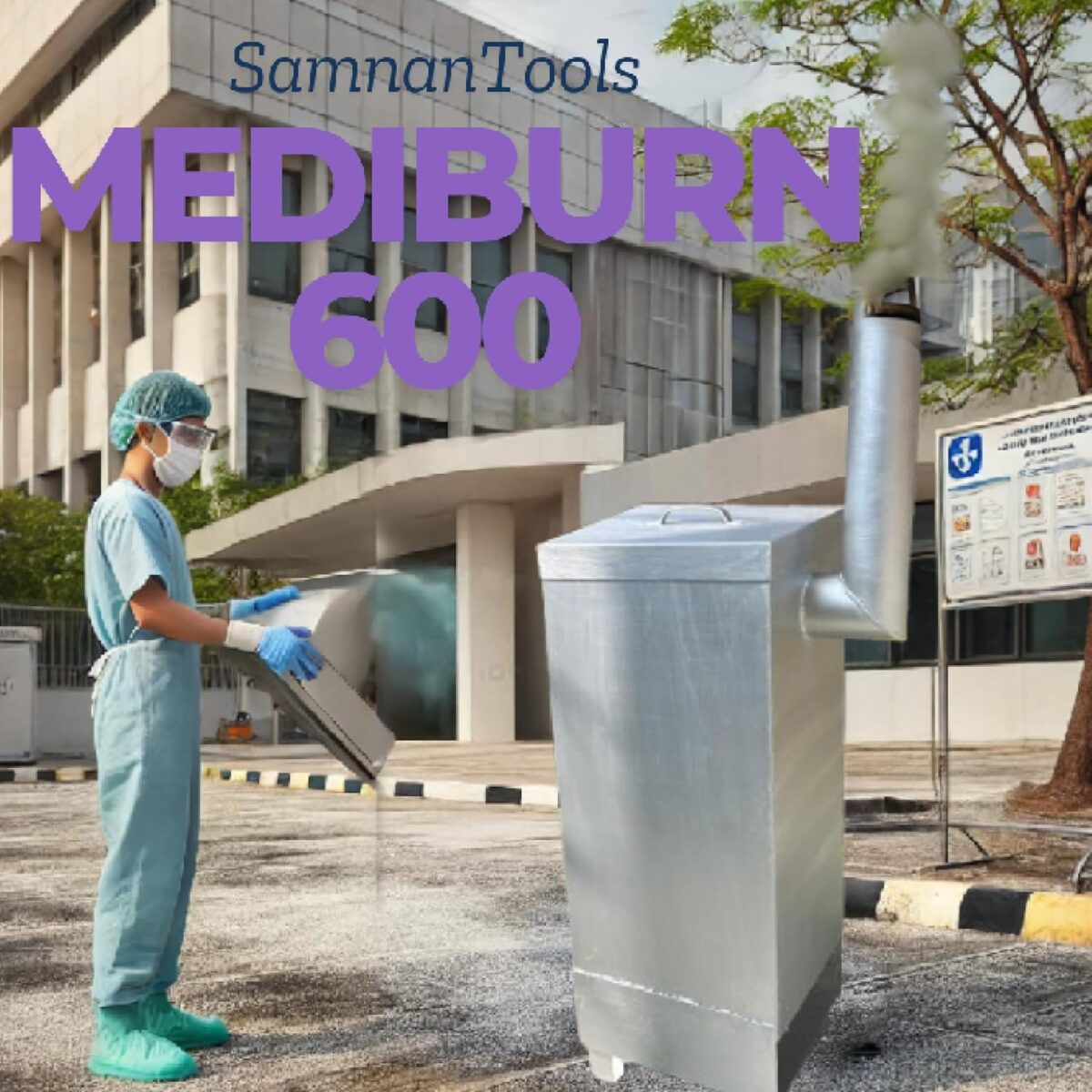 SamnanTools MediBurn 600 Waste Disposal Incinerator for Hospitals & Clinics for Disposing Used Diapers and Medical Waste - Image 6