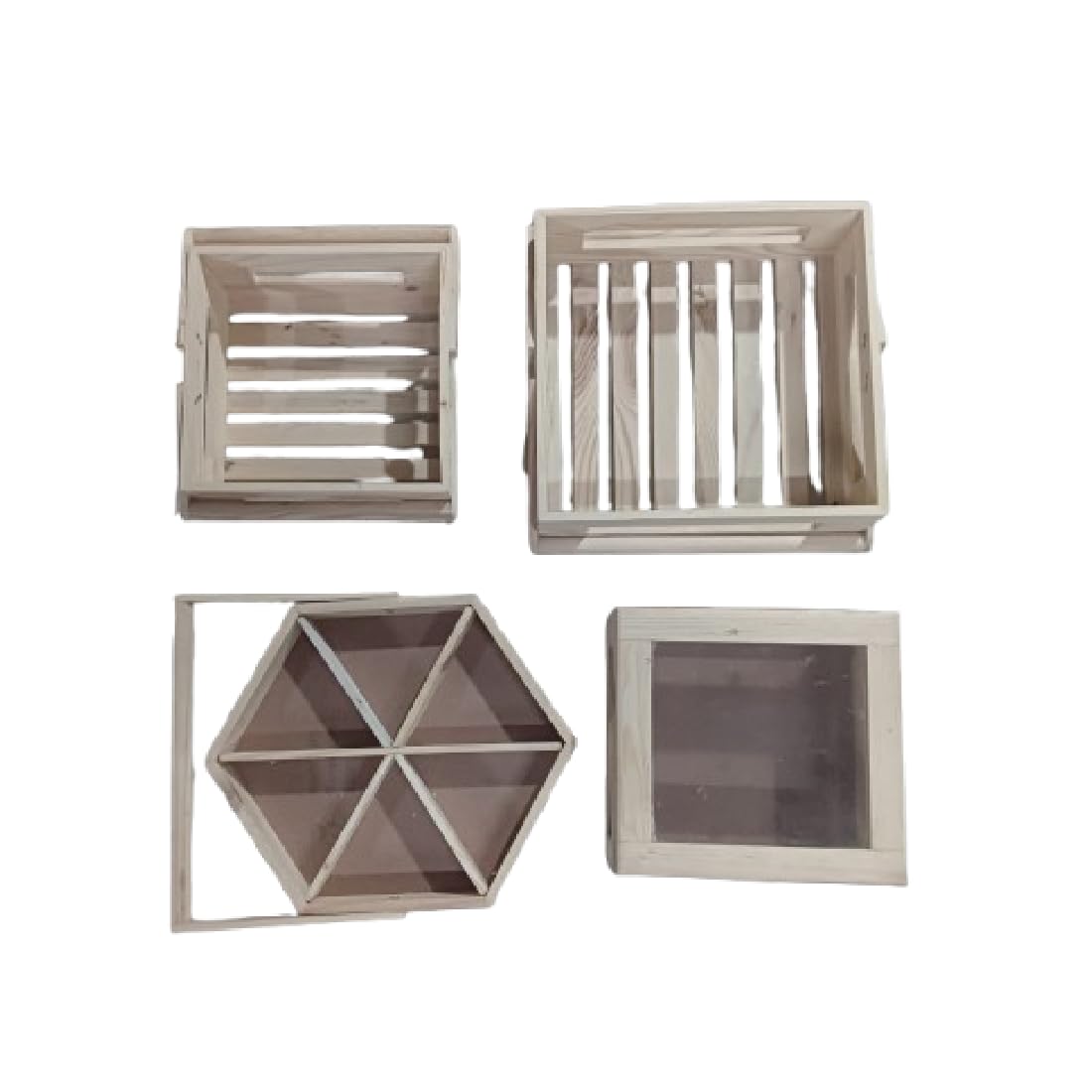 51PLbvxTBTL._SL1100_ Samnantools Customize Wooden Marava Box Designs – Traditional Handcrafted Storage Boxes for Sweets, Spices & Gifts Wooden Finish – Pack of 4 - Image 1