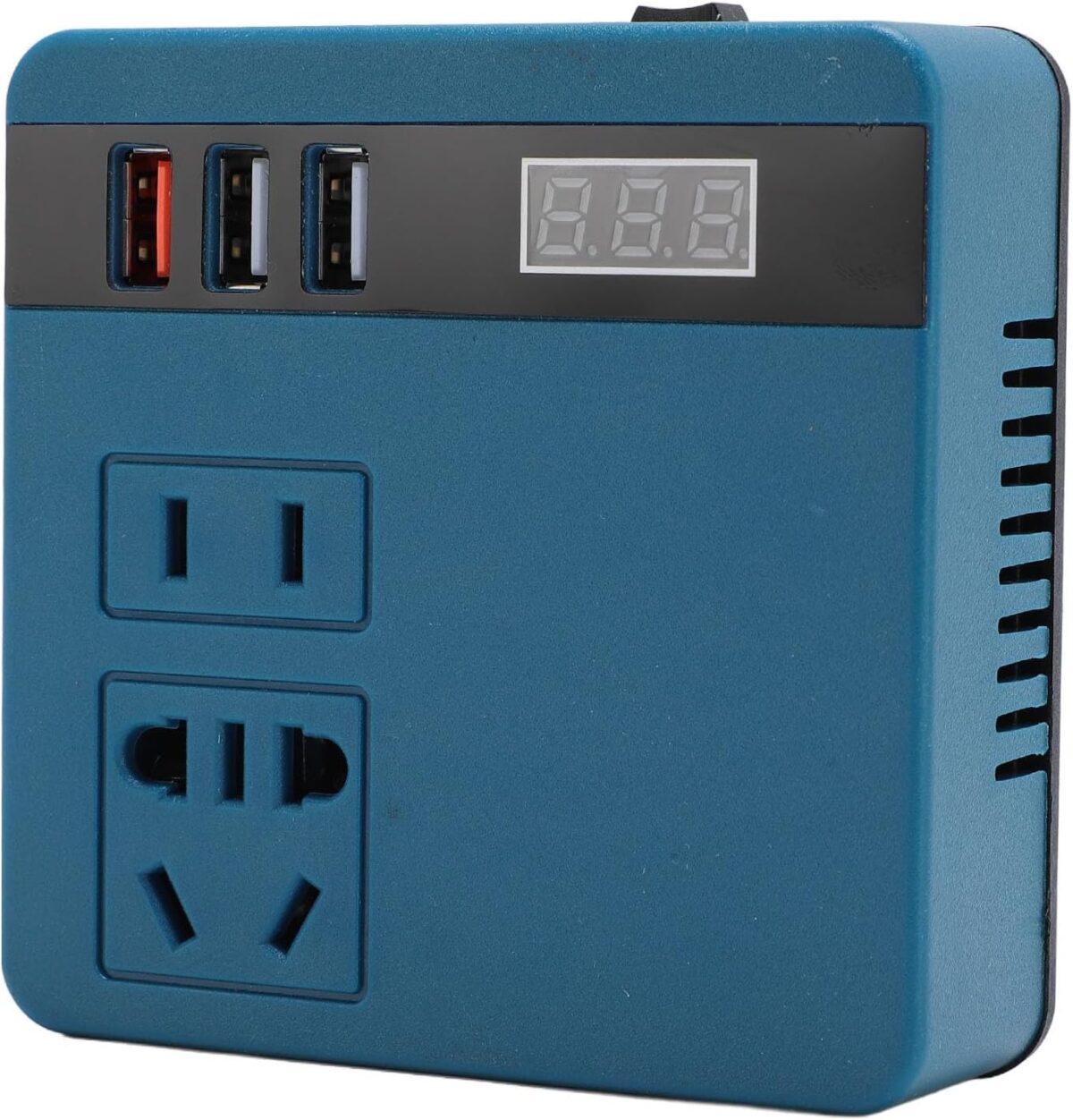 Samnantools 200W DC 18V–21V Outdoor Battery Converter – Portable DC to AC Inverter with Dual USB, LED Display & AC Outlet for Charging Electronics – Battery Not Included - Image 1