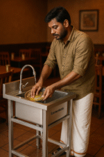 Samnantools Stainless Steel Utility Sink Set With tap– Portable Commercial Single Bowl Sink for Restaurant, Café, Bar, Hotel, Garage, Laundry Room & Outdoor Kitchen (Groovy Design) - Image 2