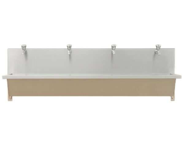 Samnantools Wall-Mount Hand Wash Sink with 4 Taps – Stainless Steel Commercial Handwash Station for Restaurants, Cafes, Hotels & Industrial Kitchens (H10in × W13in × L60in)