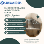 Samnantools Wall-Mount Hand Wash Sink with 4 Taps – Stainless Steel Commercial Handwash Station for Restaurants, Cafes, Hotels & Industrial Kitchens (H10in × W13in × L60in) - Image 5