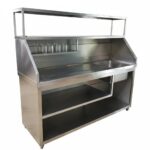 Samnantools Stainless Steel Commercial Juice Counter with Built-in Sink & Tap – Fruit Display Rack & Wash Station for Juice Shops, Cafeterias, and Restaurants (Silver) - Image 3