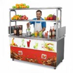 Samnantools Stainless Steel Commercial Juice Counter with Built-in Sink & Tap – Fruit Display Rack & Wash Station for Juice Shops, Cafeterias, and Restaurants (Silver) - Image 2