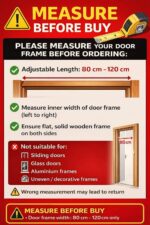 Gold Galvanized MS Flat Adjustable Door Safety Patta | Heavy Duty Door Latch Lock - Image 3